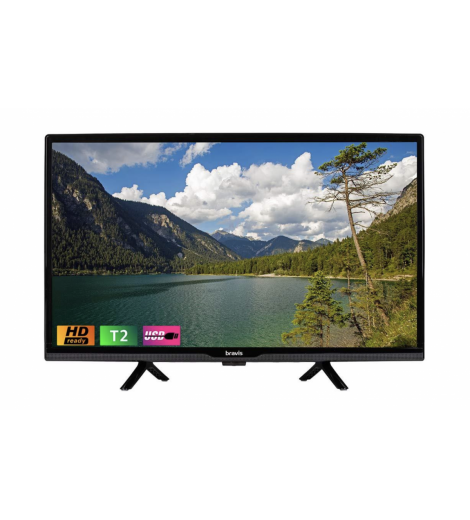 Телевизор BRAVIS LED-24G5000 + T2 Black