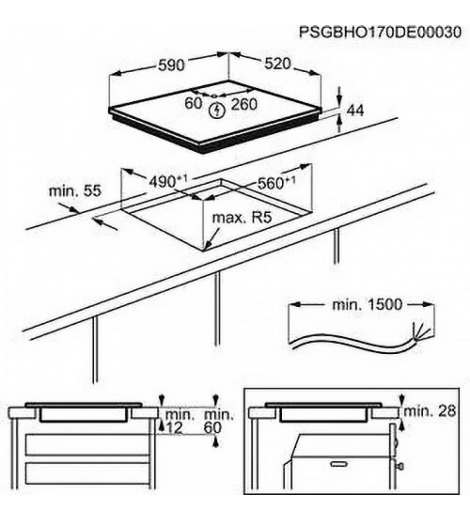 Варочная поверхность ELECTROLUX EIV63440BW