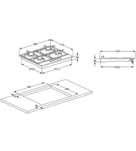 Варильна поверхня газова BEKO HILW64325SB