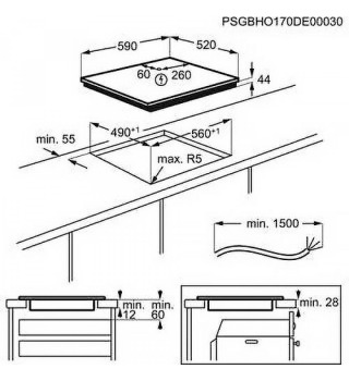 Варочная поверхность ELECTROLUX EIV63440BW